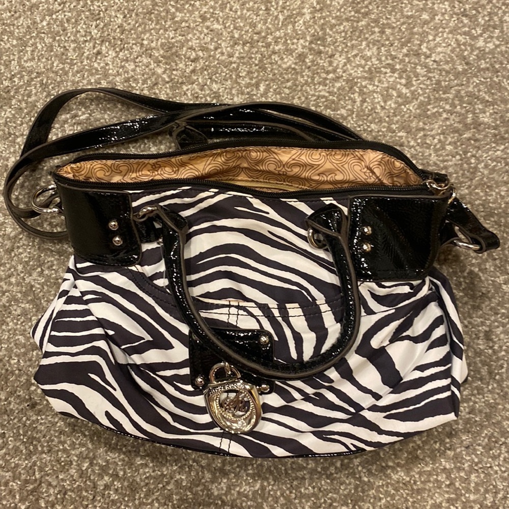 Sienna Ricchi zebra striped purse
